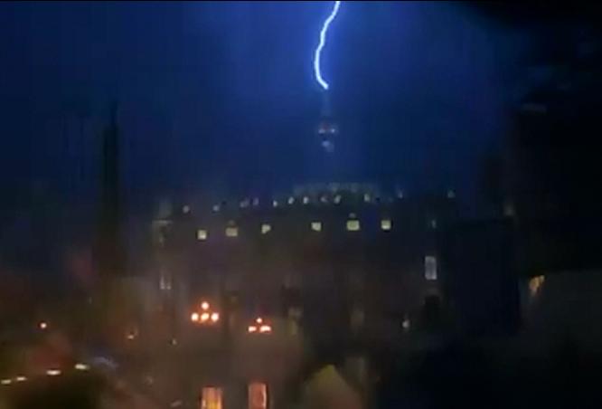 Lightning strikes Vatican City