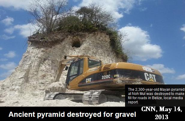 Mayan Pyramid Destroyed